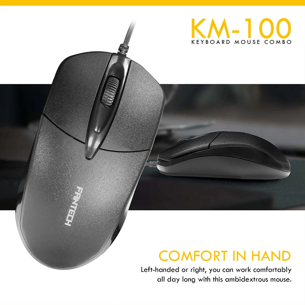 Fantech KM100 USB Keyboard Mouse Combo Black 7