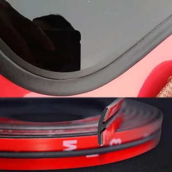 

1M DIY Car Roof Protector Seal Noise Insulation Car Door Weatherstrip Front Rear Windshield Edge Sealing Strip Sticker Accessory