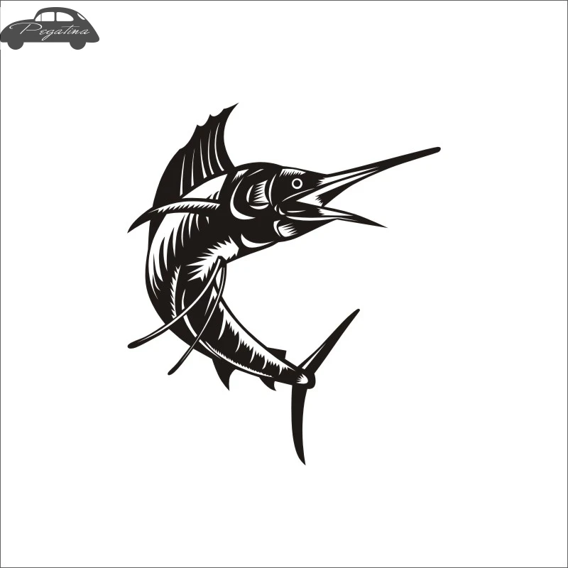 Pegatina Sailfish Fish Dorado Car Decal Swordfish Posters Boat Decals Decor Mural Wall Sticker Angling Hooks Shop Vinyl