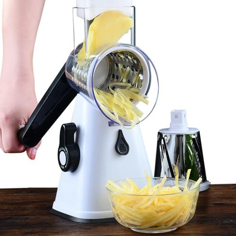 

Rotary Slicer Grinder Vegetable Chopper Cheese Shredder Cabbage Veggie Cutter with Round Graters Kitchen Chopping Tools