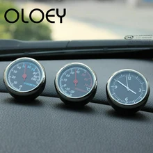 Мини автомобильные цифровые часы, автомобильные часы, автомобильные термометр, гигрометр, декоративные часы с орнаментом, автомобильные аксессуары