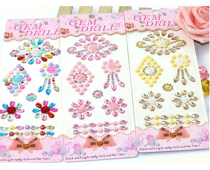 1   Pearl Resin Rhinestone Stickers Butterfly Rose Flower Diy Handmade Mobile Phone Nails Diy Jewelry Acrylic Drill Stickers