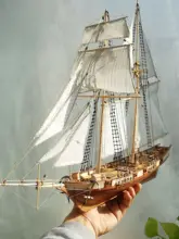  Scale 1/96 Classics Antique Ship Model Building Kits HARVEY 1847 Wooden Sailboat DIY Hobby Boat 