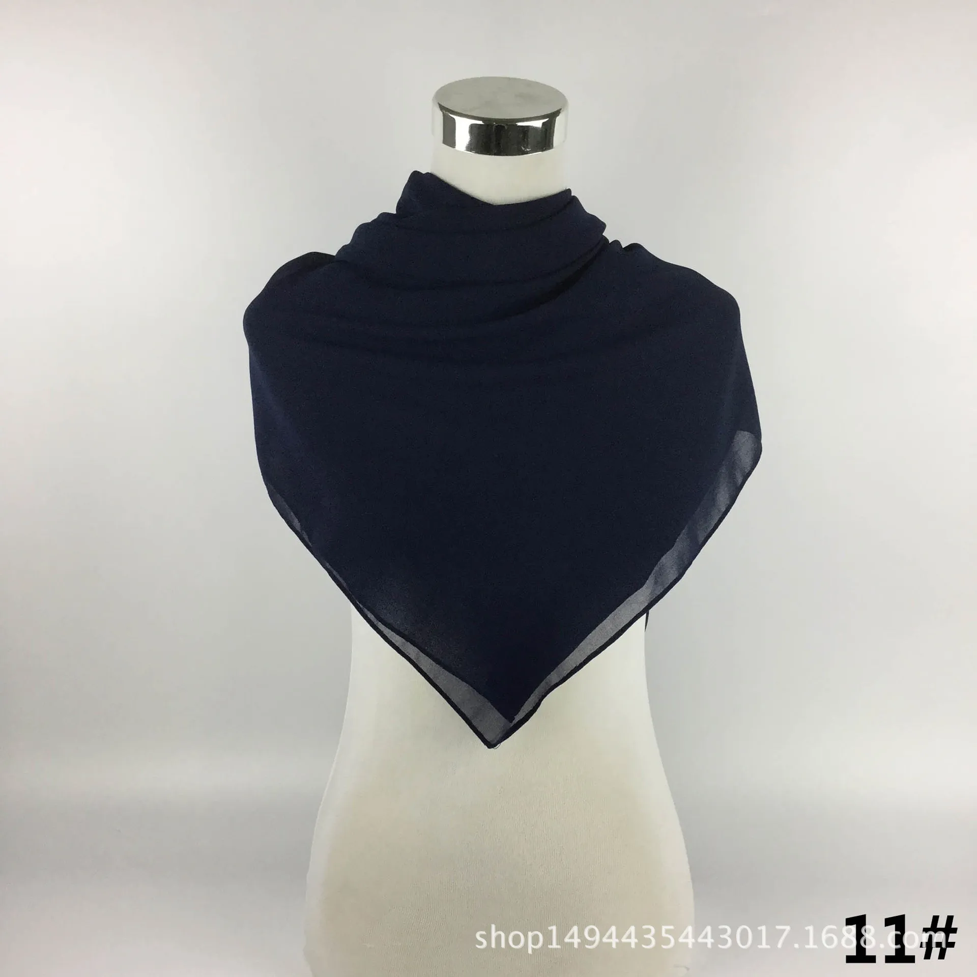 Summer New Style Ultra Large Chiffon Kerchief Solid Color Super Soft Chiffon Flexible Magic Silk Scarves Air Conditioner Shawl W