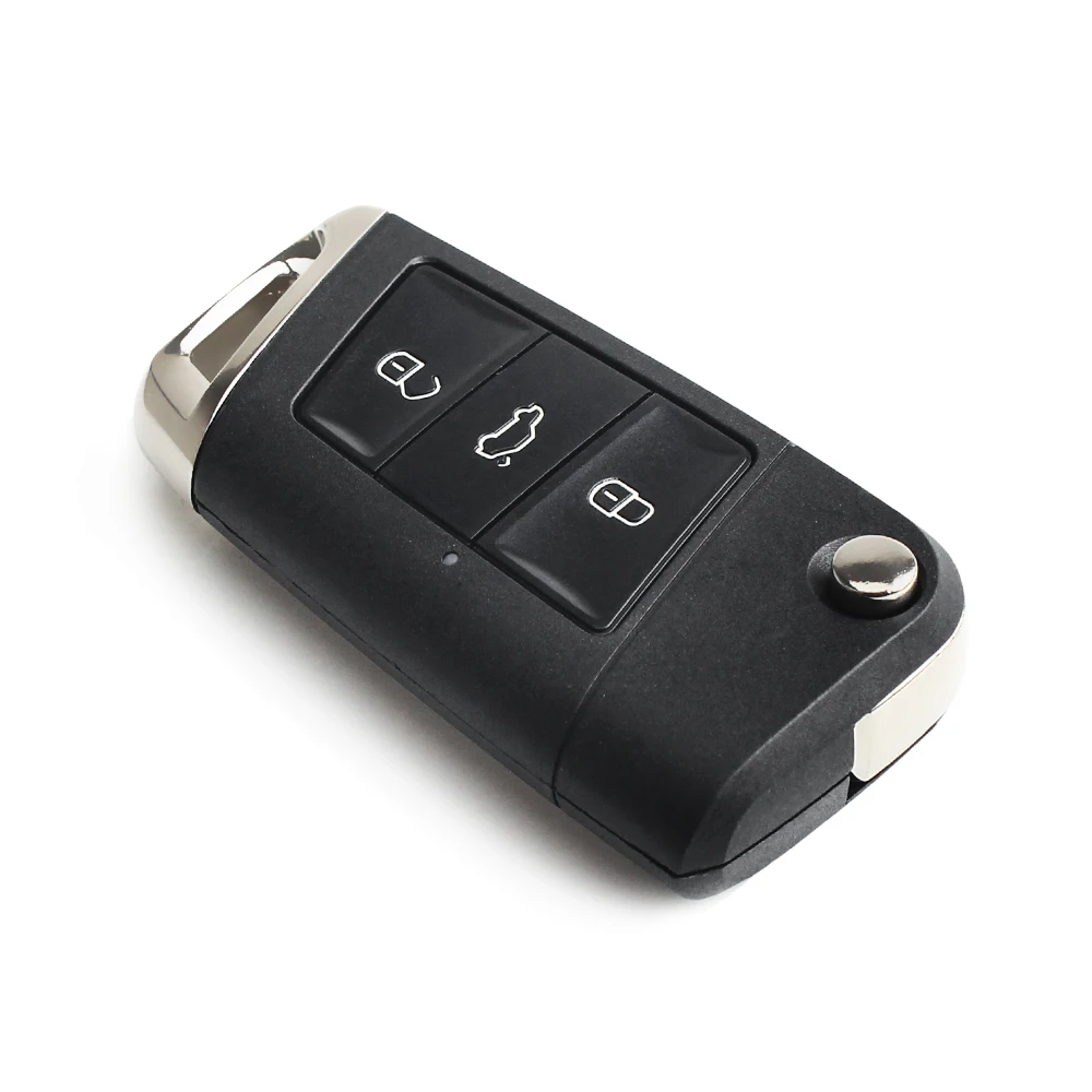 KEYYOU Modified Flip Remote Key Shell For Volkswagen VW Polo Passat B5 Golf MK5 Beetle 3 Buttons Replacement Car Key Cover