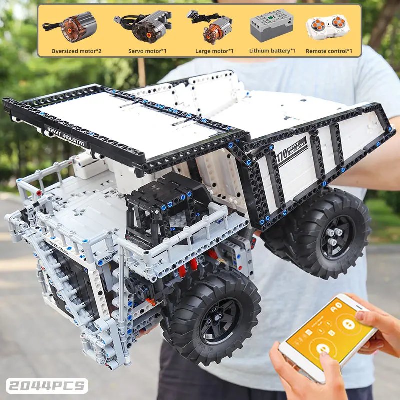 Моторизованный Technic автомобиль игрушки совместимы с MOC 29973 Liebherred RC T284 Mining самосвал