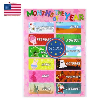 

10PCS Educational Preschool Posters Charts Toddlers Kids Kindergarten Classrooms Includes Alphabet Letters Days of the Week