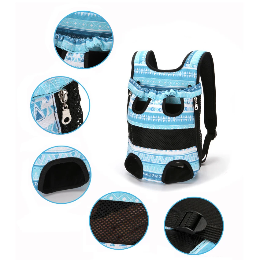 Portable Travel Dog Carrier Backpack Cat Front Bag Head Out Four Legs  Ventilation Mesh Double Shoulder Bag Outdoor Dog Products