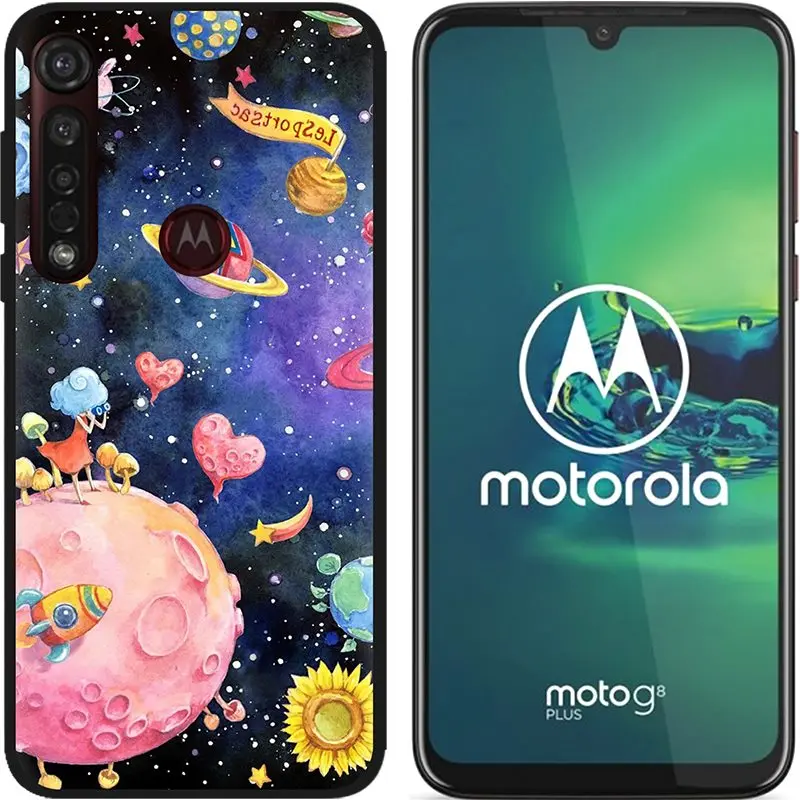 Фиолетовый Чехол для Motorola Moto G8 Plus, мягкий матовый чехол с милыми животными и цветочным мрамором для Moto G8 play one macro, силиконовый чехол для телефона s - Цвет: Фиолетовый