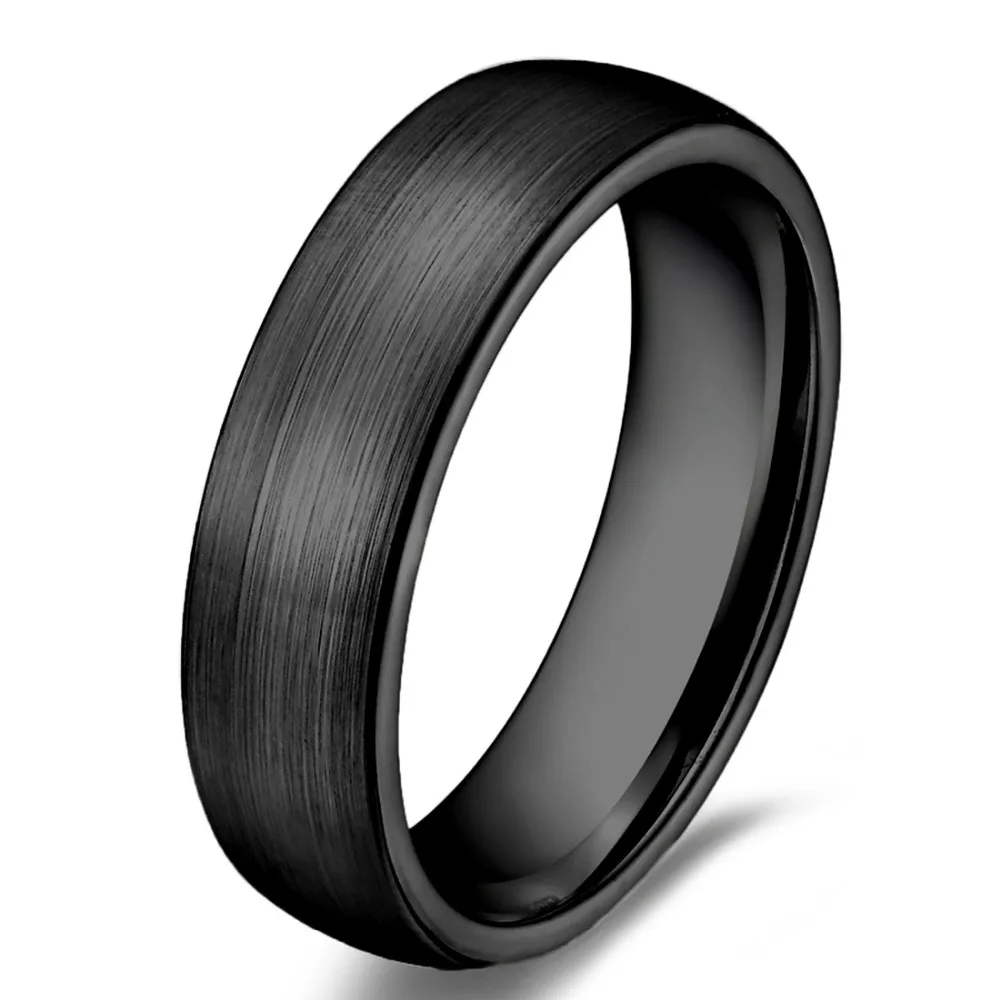 wedding rings finger rings fashion rings engagement rings couple rings stone rings 4/6/8mm Ceramic Ring Black Wedding Engagement Band Brushed Flat Comfort Fit Men Women Fashion Jewelry