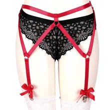 Красный ремень с ремешками, клетка, высокая талия, чулки-бандаж, подвязка, клетка для тела, регулируемый подвязка, ремень готический, Рейв, жгут, белье для женщин