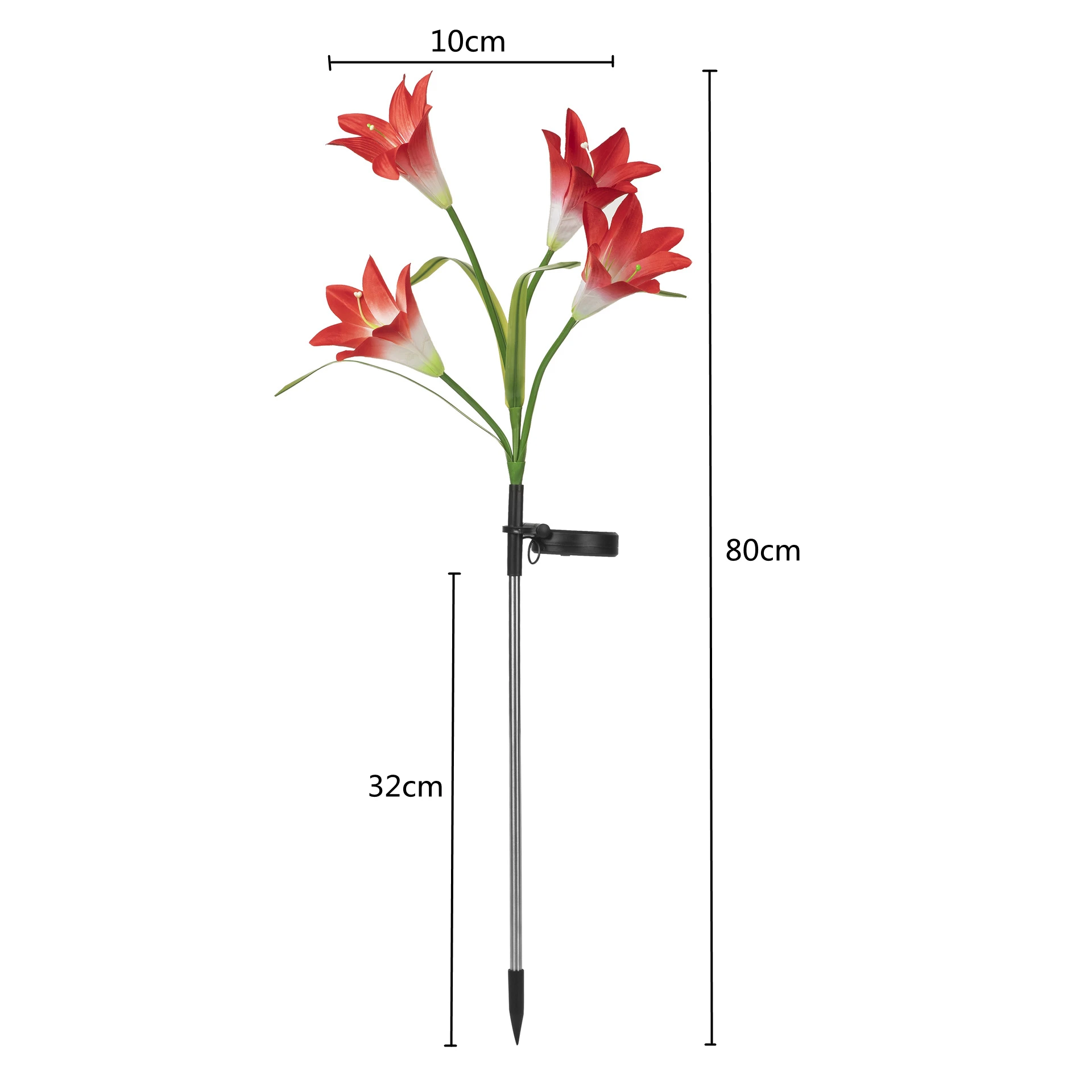 Solar-Powered LED Flower Garden Lights - Waterproof Decorative Pathway Lamps