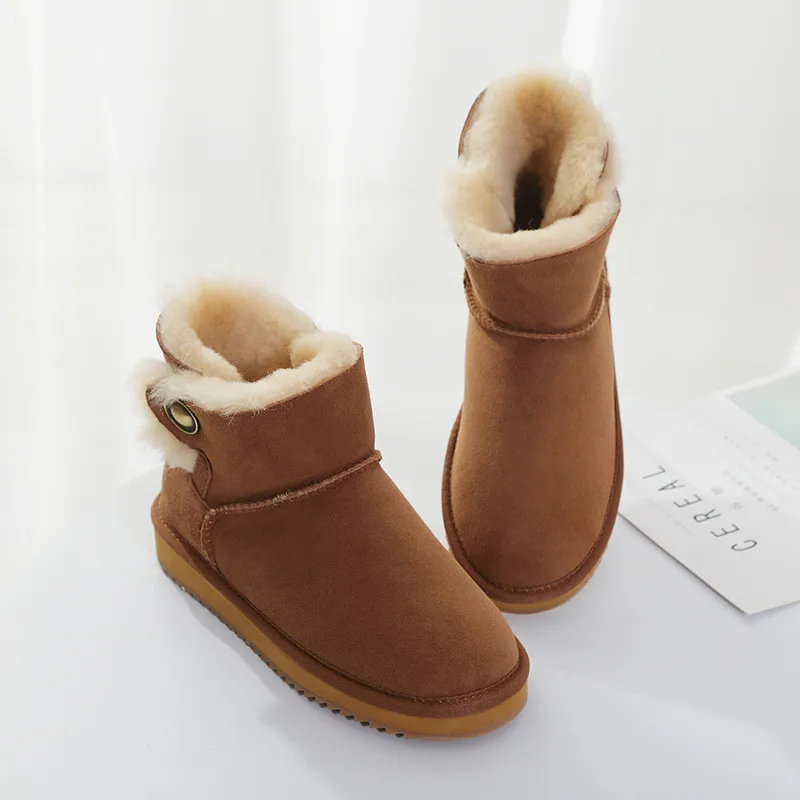 100% Natural Wool New Arrival 2020 Woman Winter Classic Snow Boots Genuine Sheepskin Women's Boots High Quality Shoes Women