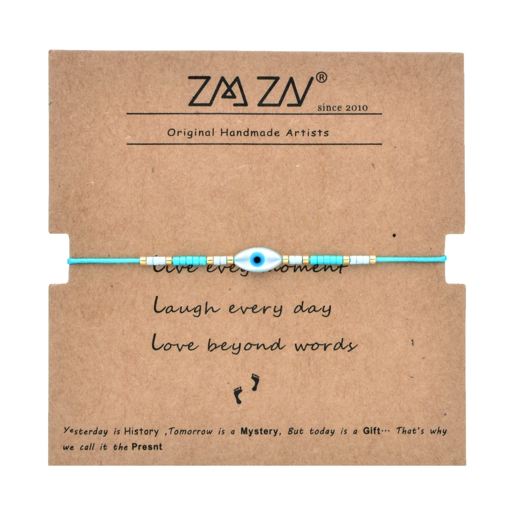 ZMZY Boho Handmade Friendship Bracelets Delica MIYUKI Evil Eye Bracelet Shell Eye Charm Pulseira Mujer Jewelry Women Gift - Image 4