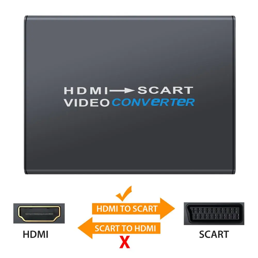 Prozor HDMI в SCART конвертер с 1 5 м кабель 1080P Композитный HD видео стерео аудио адаптер