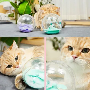 

Pet Automatic Tumbler With Butterfly Electric Plastic Ball Interactive Cat Teaser Toy