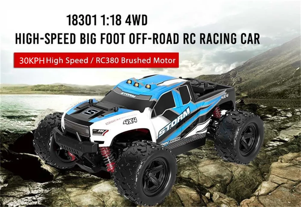 2 батареи версия HS 18301/18302 1/18 2,4G 4WD большой ножной пропорциональный контроль RC автомобиль внедорожник RTR игрушки