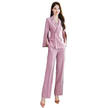 

Women's suit 2019 new autumn temperament slim slim casual wild fashion suit jacket two-piece women's clothing set