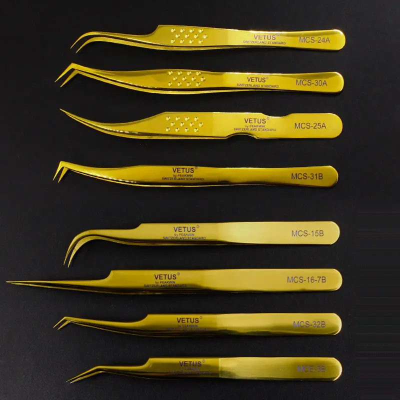 

Vetus Original Eyebrow Tweezers Anti-static Excellent Closure Super Precision 3D 6D Volume Eyelashes Extension Makeup Tweezers
