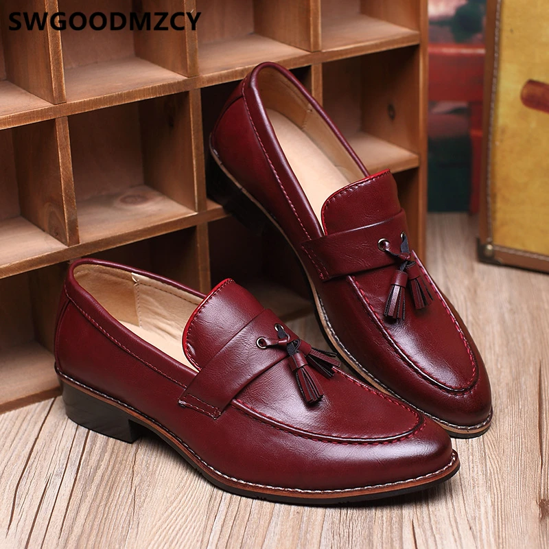Кожаная обувь мужские лоферы деловая оксфорды для мужчин Zapatos De Hombre Italiano Sapatos Social