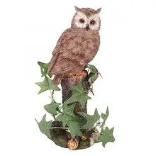 Декоративный светильник для сада на солнечных батареях, имитация смолы, сова, животное, украшение для газона, мини кукольный домик, бонсай, ремесло