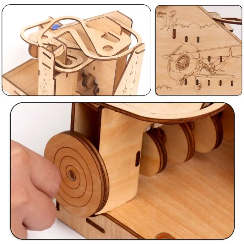 3D мраморная игра DIY деревянная модель строительные наборы сборка игрушка подарок для детей