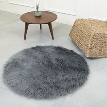 90X90 см круглый ковер, шерстяной ковер, пушистый ковер для столовой, украшение для дома, роскошный Противоскользящий коврик для спальни, дивана, стула