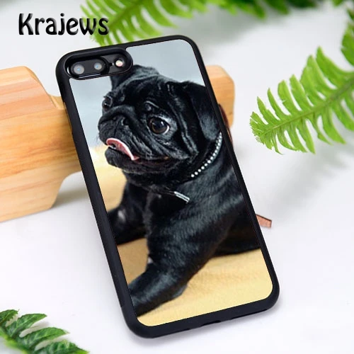 Чехол из ТПУ с милым черным Мопсом для iPhone 5, 6 S, 7, 8 Plus, 11 Pro, X, XR, XS Max, samsung Galaxy S6, S7, S8, S9, S10 PLUS - Цвет: 007