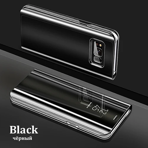 Black Умный зеркальный чехол для телефона для huawei Коврики 30 P30 P20 Коврики 20 10 Pro Lite P Smart Honor 20 7C 8X10 8 9 Lite 9i Nova 3 3i чехол - Цвет: Black