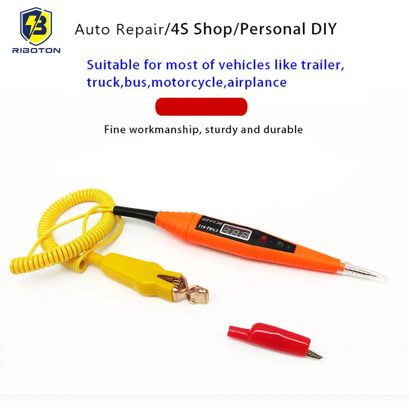 RIBOTON Car circuit repair digital display electric pen line induction test pencil car with electroscope 2.5-32V |