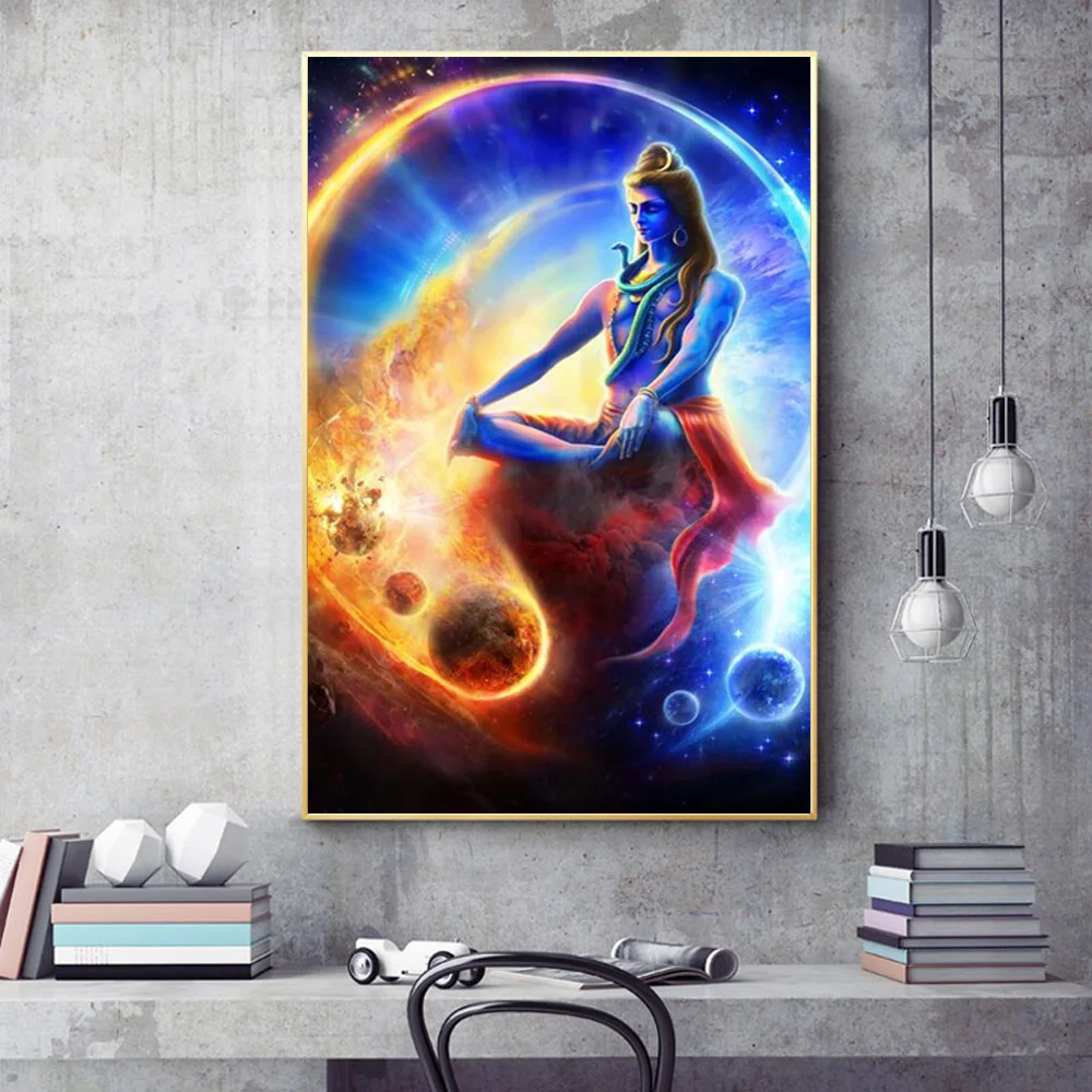 Posters And Prints Portrait Of Lord Shiva Wall Art Hindu God ...