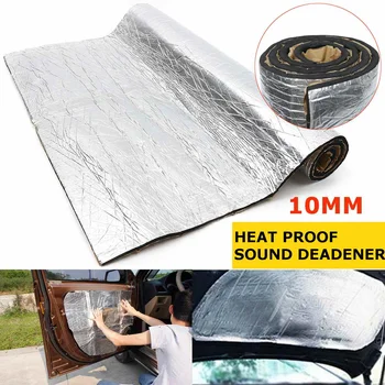 

140 x 100cm/Roll 10mm Thick Car Heat Sound Deadener Deadening Cotton Noise Insulation Mat Auto Fireproof Waterproof Muffler