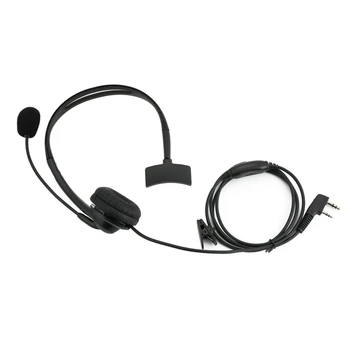 

2 Pin Headset PTT MIC Earpiece Cancelling Overhead Headphone for BF-6 UV-5R UV-5 2Pin Walkie Talkie RA UV-B5