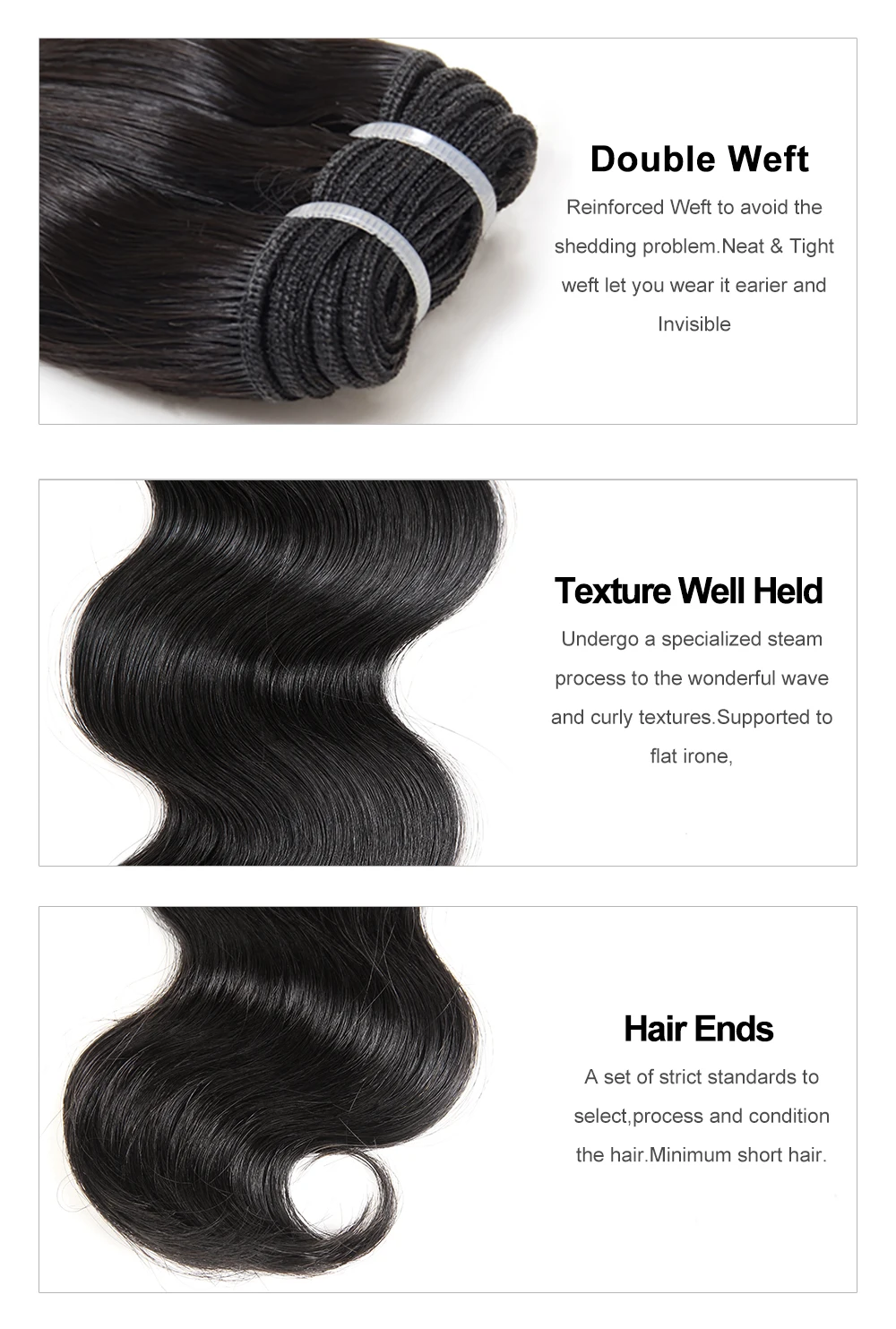 Ali Sugar Virign переплетенные перуанские волнистые волосы 3 пряди натурального цвета человеческие волосы для наращивания