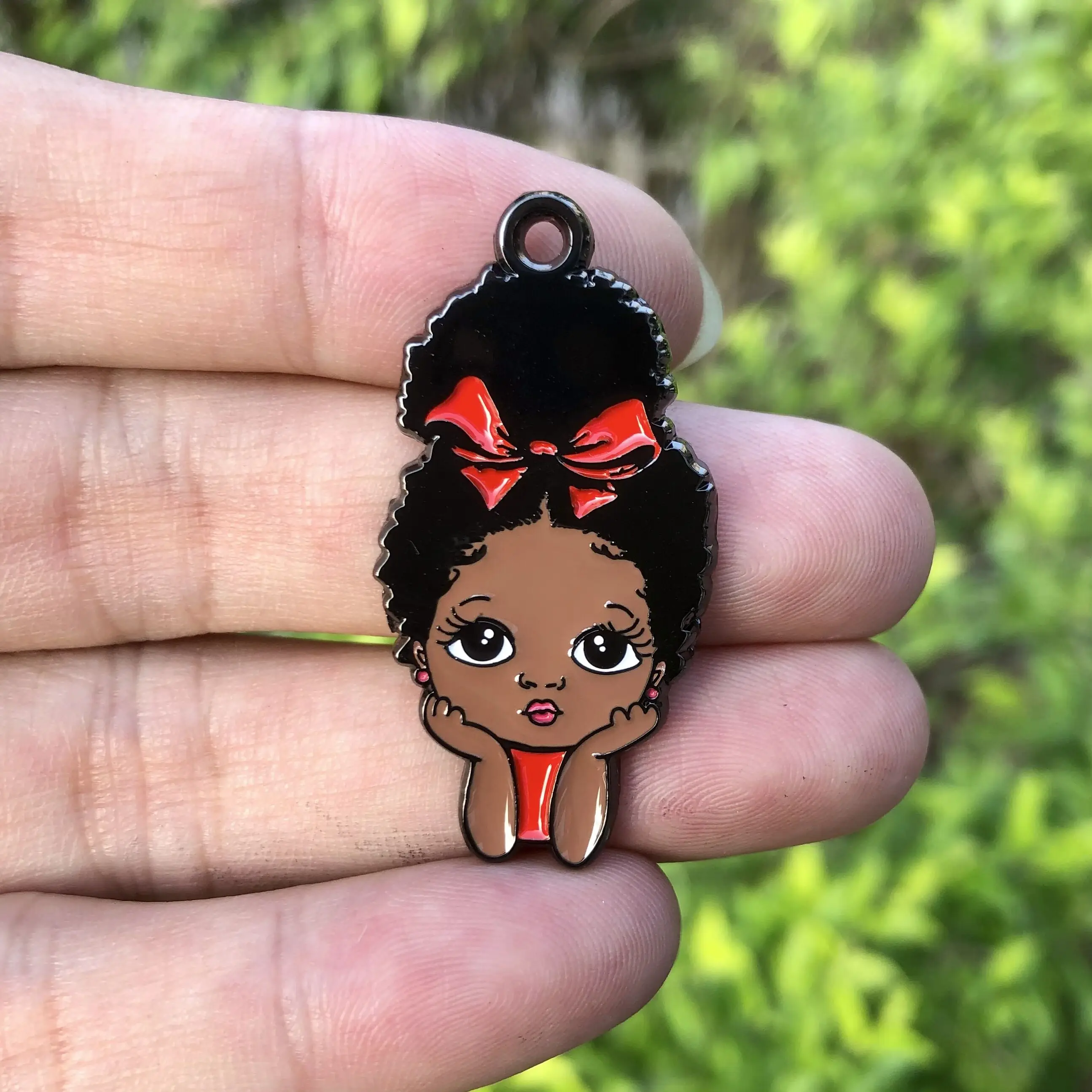 Black Girl Charms Jewelry Black Women Enamel Charms Enamel Charms