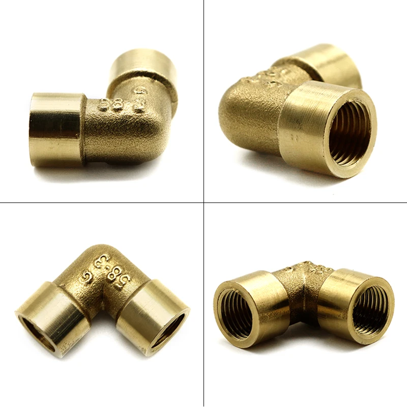 1/8" 1/4" 3/8" 1/2" 3/4" 1" Female x Male Thread 90 Deg Brass Elbow Pipe Fitting Connector Coupler For Water Fuel Copper adapter pipe fitting water pipe fitting hose pipe fitting