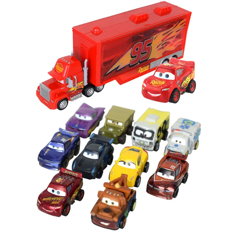 Disney Pixar Cars 3 lightningMcQueen mack truck FLG70 мини автомобиль из сплава для хранения транспорт