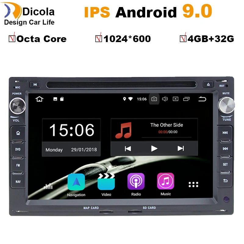 Восьмиядерный 2 din 7 ''автомобильный dvd-плеер радио DAB + Canbus gps навигация для