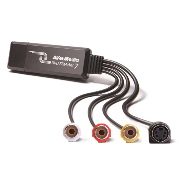 C039P EZMaker USB Portable Video Capture Card For Live Broadcast Video Conference 32bits 720x576PAL 720X480NTSC AVermedia