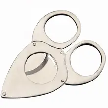 Сандаловое дерево сигары Двусторонняя обрезная Сигара резак в форме летучей мыши из нержавеющей стали износостойкий прочный Каттер для сигар аксессуары