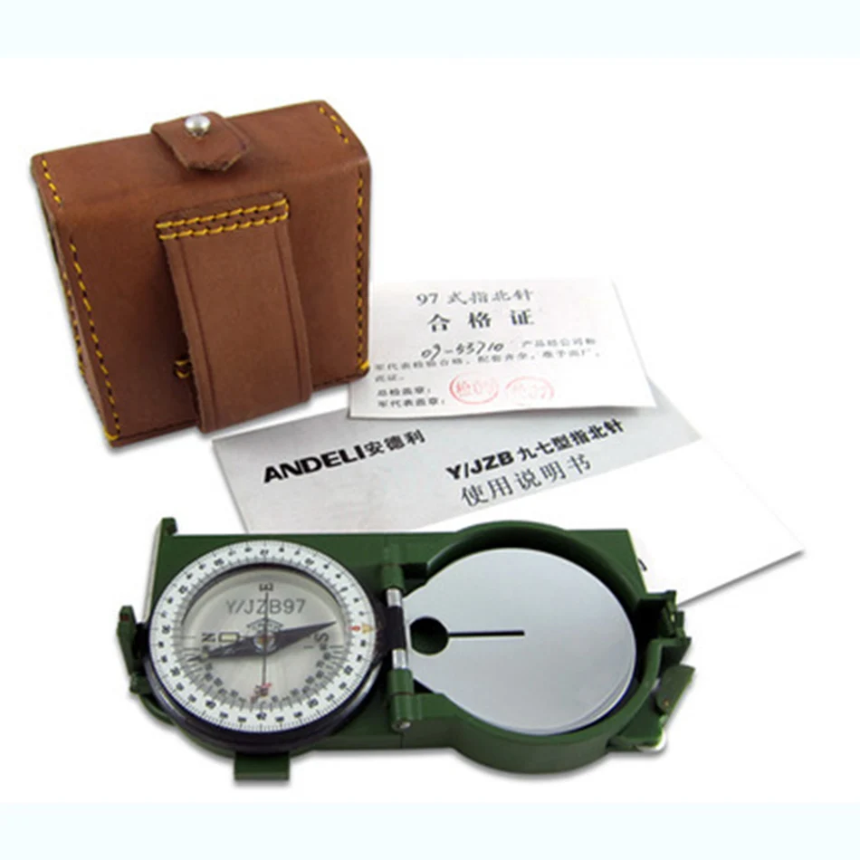 Compass Andrea Multifunction With Cow Leather Sleeve North and South Survival Military Camping Hiking Geological Equipment | Инструменты