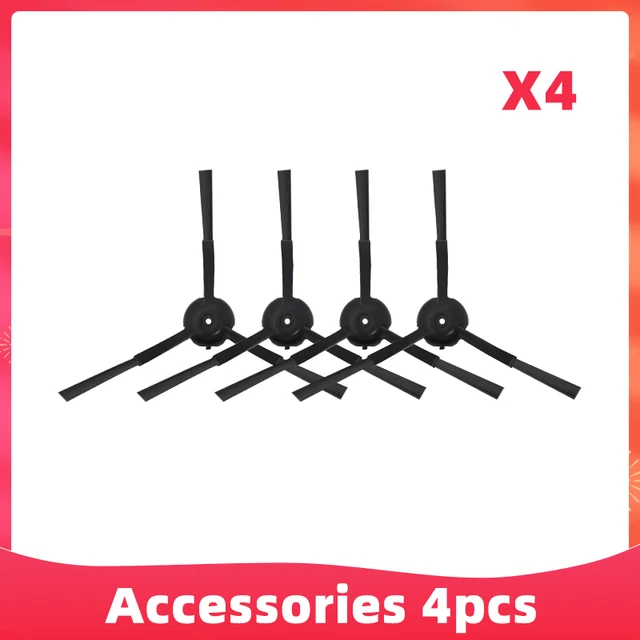 Replacement For Xiaomi Roidmi Eve Plus SDJ01RM Main Side Brush Hepa Filter Mop Dust Bag Vacuum Cleaner Spare Parts Accessories 4 Side Brush
