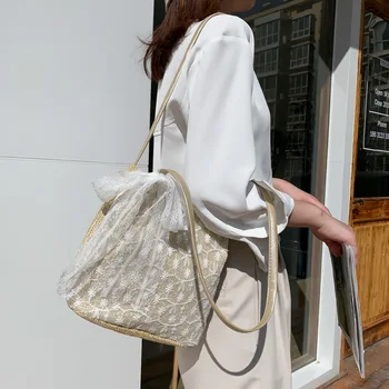 

Feminine Small Straw Bag Women Wicker Rattan Bag Female Summer Beach Circle Bohemia Woven Crossbody Bags Ladies Handmade Handbag