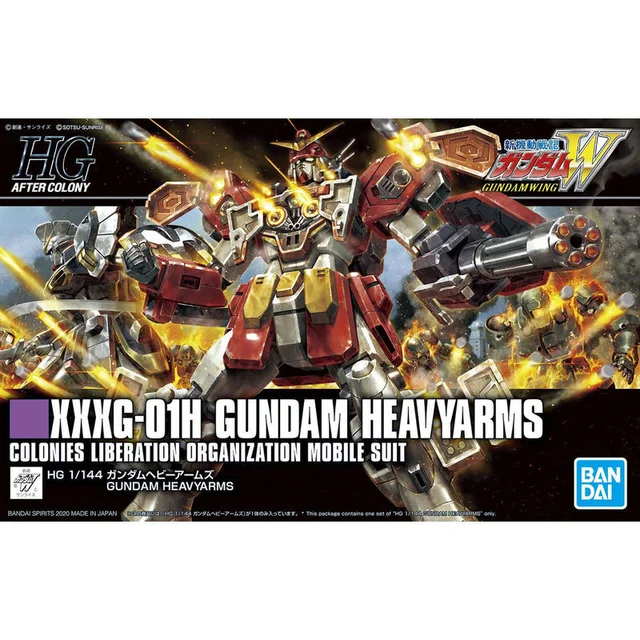 Bandai Gundam Kit HGAC XXXG-01H Gundam Heavyarms Anime Figure Genuine Gunpla Action Toy Figure Robot Model Toys for Children A