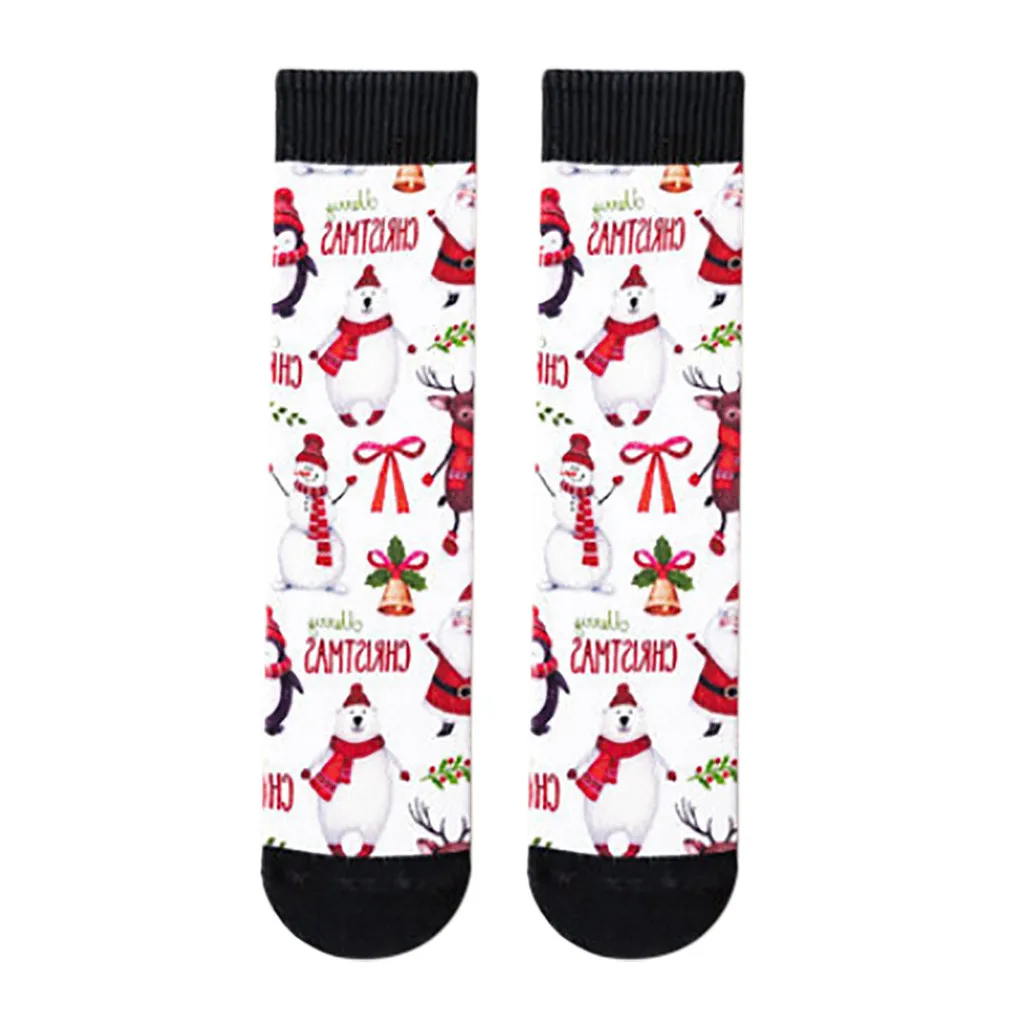 Jaycosin женские носки с принтом, рождественские носки, повседневные носки, забавные носки для женщин и мужчин,, женские короткие носки