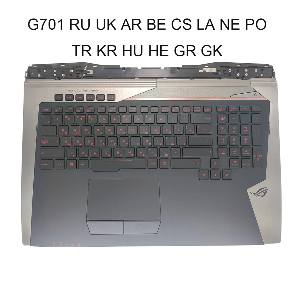 Backlit keyboard pc for Asus ROG G701 G701VO G701VIK G701VI Bilingual keyboards RU UK AR BE CS LA NE PO TR KR HU HE/HB GR/GE GK |