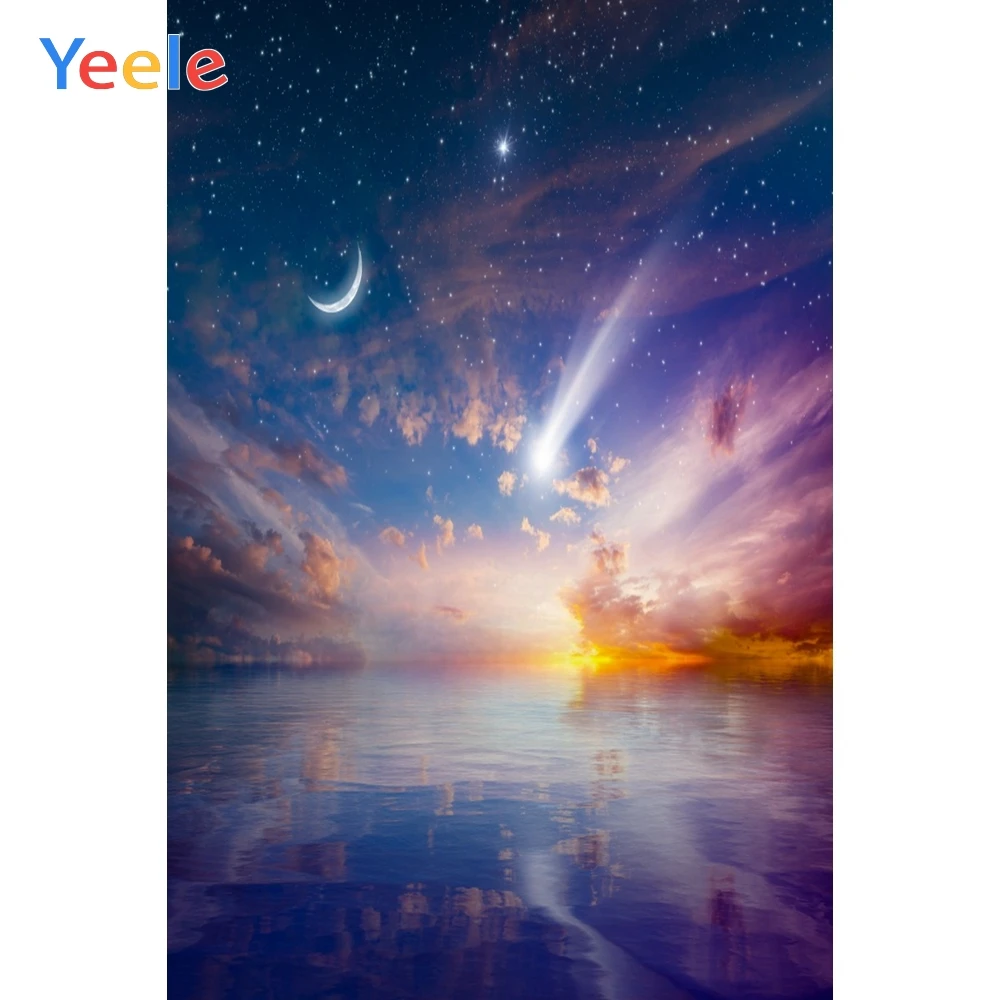 Yeele Фотофон Луна Звездные метеоры облачно ночное небо декорации детские фоны для
