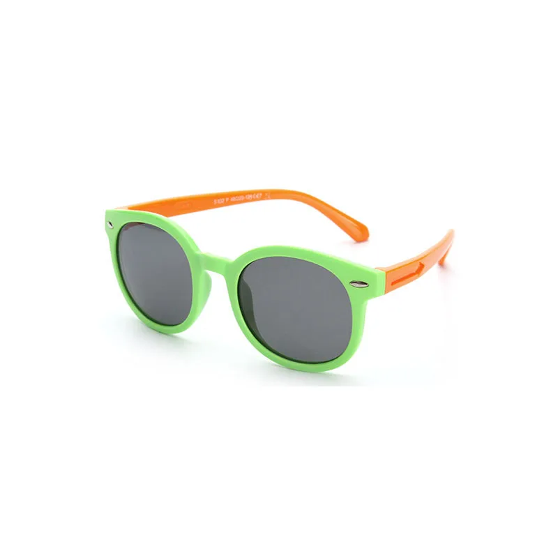 GOZLUGU, милые Поляризационные детские солнцезащитные очки для девочек, детские солнцезащитные очки, очки для мальчиков, UV400 - Цвет линз: orange green