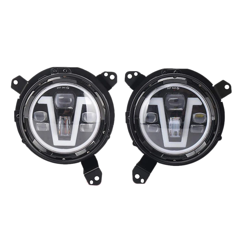 7 дюймовый светодиодный фар 12V светодиодный рабочий фары с DRL Янтарный указатель поворота Halo с H4 разъем для Jeep Wrangler JL