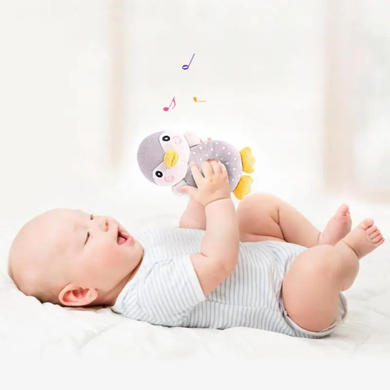 4pcs Baby Hand Ring Bell Rattle Doll Mobile Infant Teether Educational Toys